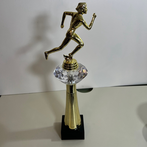 Crown Trophy Running Figurine Award 8" - Picture 5 of 10
